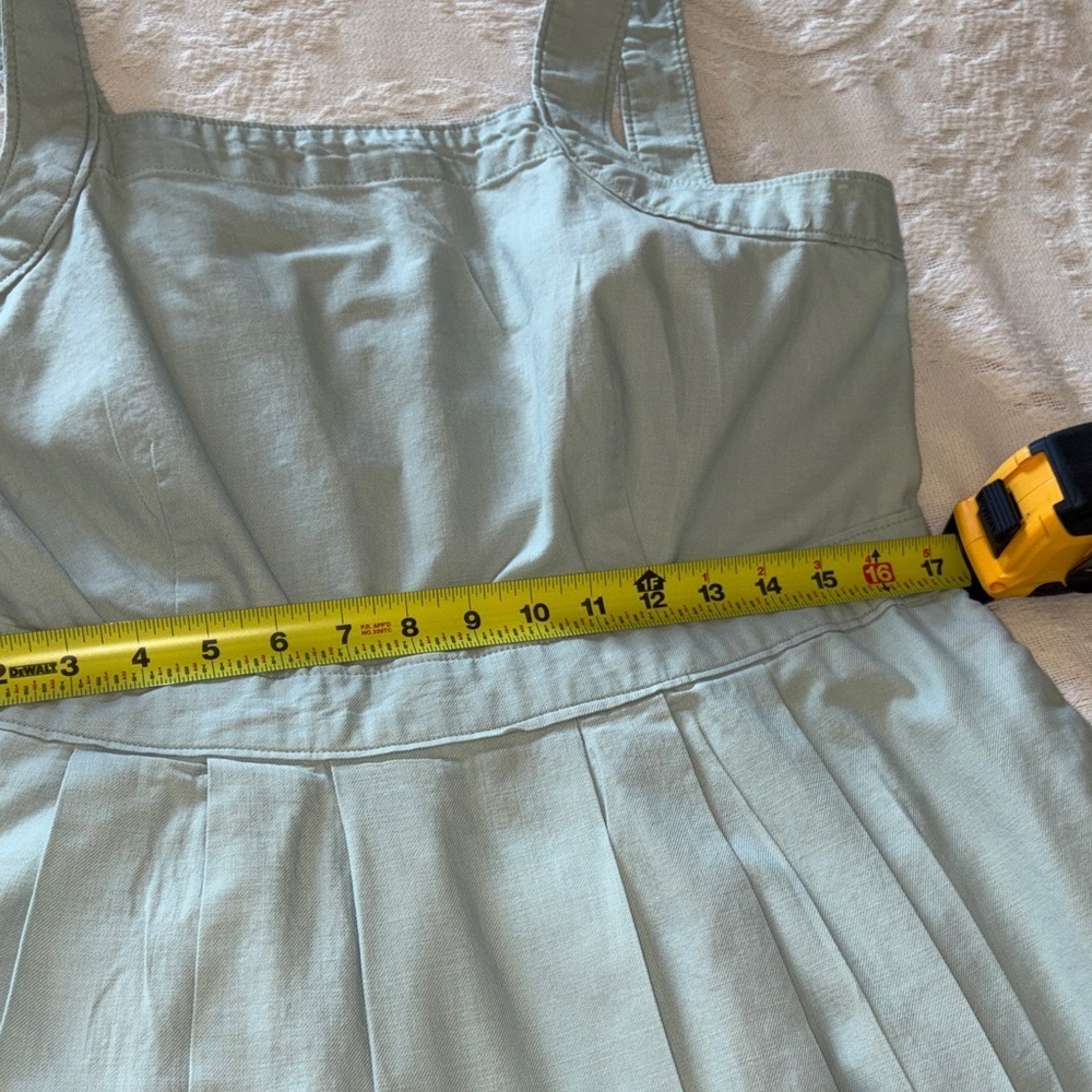 Universal Thread Women’s 100% Cotton Light Green Sleeveless Dress EUC 14 - Picture 3 of 11